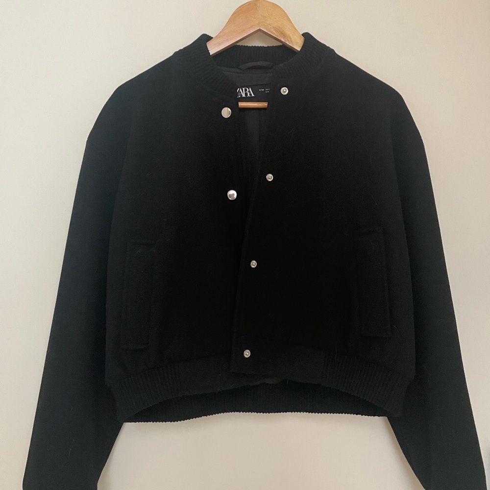 Zara cropped bomber jacket